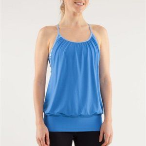 Like NEW Lululemon White! Beachy Floral No Limits Tank size 4